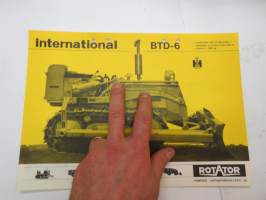 International BTD-6 puskutraktori -myyntiesite / bulldozer brochure