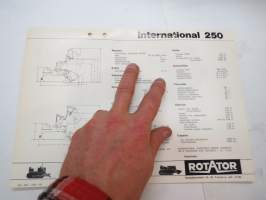 International 250 telakuormaajaa -myyntiesite / bulldozer brochure