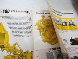 International B-100 telakuormaajaa -myyntiesite / bulldozer brochure