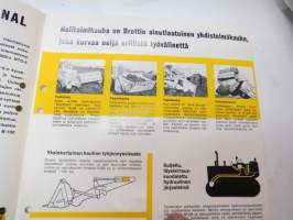 International B-100 telakuormaajaa -myyntiesite / bulldozer brochure