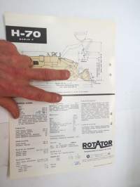 International Payloader H-70 sarja F 4-pyörävetoinen kuormaaja -myyntiesite / bulldozer brochure