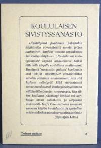 Koululaisen sivistyssanasto1234 vierasperäistä kulttuurisanaa