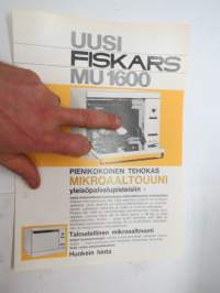 Fiskars MU 1600 mikroaaltouuni -myyntiesite / microwave oven brochure