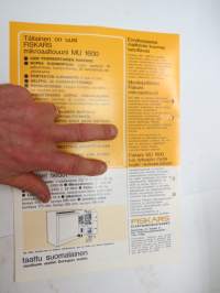 Fiskars MU 1600 mikroaaltouuni -myyntiesite / microwave oven brochure