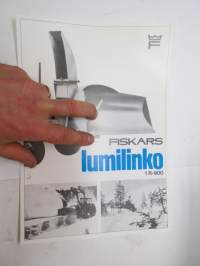 Fiskars lumilinko 1 R-900 -myyntiesite / snow thrower brochure