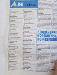 Alibi 1994 nr 11 sis. mm. artikkelit / kuvat / mainokset; Sergei Golovkin, Itävaltalainen TV-julkkis Helmut Frodlin tappoi kilpailijansa, Daniel Medelpan, Karen