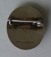 Salon Viesti / K  ansiomerkki hopea 1982  rintamerkki 25x20 mm
