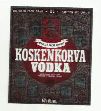 Koskenkorva Vodka - viinaetiketti