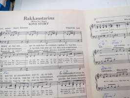 Rakkaustarina -nuotit / notes