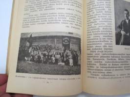 Työmiehen Kalenteri I 1922, sis. mm. seur. artikkelit / kuvat / mainokset; Kansikuvitus sekä kalenteriosan vinjettikuvitus I. Vickberg; Ikuinen muisto