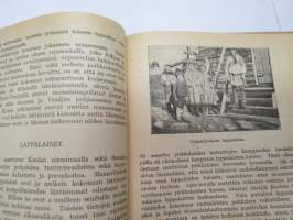 Työmiehen Kalenteri I 1922, sis. mm. seur. artikkelit / kuvat / mainokset; Kansikuvitus sekä kalenteriosan vinjettikuvitus I. Vickberg; Ikuinen muisto