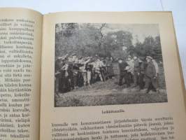 Työmiehen Kalenteri I 1922, sis. mm. seur. artikkelit / kuvat / mainokset; Kansikuvitus sekä kalenteriosan vinjettikuvitus I. Vickberg; Ikuinen muisto