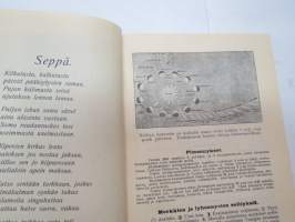 Työväen Kalenteri III (3.) 1910, sis. mm. seur. artikkelit; Kansikuvitus Sallinen, Kalenteritietoja, Markkinapäivät, Tietoja posti- ja rautatielähetyksistä,