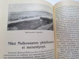 Työväen Kalenteri III (3.) 1910, sis. mm. seur. artikkelit; Kansikuvitus Sallinen, Kalenteritietoja, Markkinapäivät, Tietoja posti- ja rautatielähetyksistä,