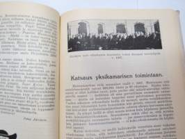 Työväen Kalenteri III (3.) 1910, sis. mm. seur. artikkelit; Kansikuvitus Sallinen, Kalenteritietoja, Markkinapäivät, Tietoja posti- ja rautatielähetyksistä,