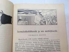 Työväen Kalenteri II (3.) 1909, sis. mm. seur. artikkelit / kuvat / mainokset; Kalenteritietoja, Markkinapäivät, Tietoja posti- ja rautatielähetyksistä,