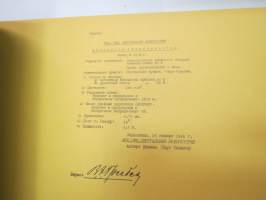 Sojuz Finskih bumasnih fabrik -paperi- ja kartonkinäytekirja 1945-1946 neuvostoliittolaisille ostajille (sotakorvaustavaraa) (Paperitehtaitten Yhdistys) tehtaat