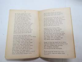 Nadeschda. En dikt i nio sånger af Johan Ludvig Runeberg, ex Edvin Lydén 1900, signeerannut kirjan Münchenissä ollessaan, takakannessa erikoinen &quot;Farväl&quot;