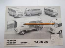 Taunus FK 1000, FK 1250 -myyntiesite / brochure