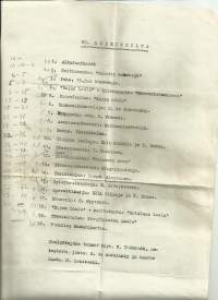 89. Asemiesilta - ohjelma mm puhe 15 D:n komentaja, harmonikkasooloja G de Godzinsky, Xylofonisooloja E.Katajavuori,