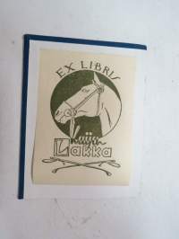 Kaija Lakka Ex Libris -kirjanomistamerkki -book owner´s mark