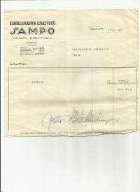 Kansalliskauppa Oy Sampo Vaasa 1949 - firmalomake