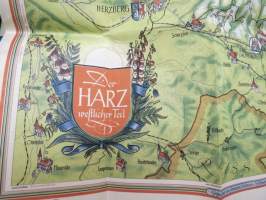 Der Harz -map / kartta