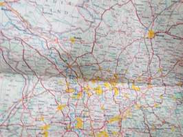 Deutschland West - Esso-Auto-Karte -map / kartta