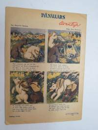 Spararen 1951 nr 4, Innehåller bl. a.; Pärmbild av Martta Wendelin, Fattigskolpojken som blev sagokung ( H.C. Andersen), Bombo och Bimbi - två malajbjörnar på