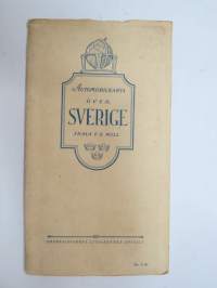 Automobilkarta över Sverige -tiekartta Ruotsi / Sweden road map