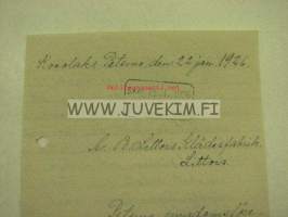 Petsmo Ungdomsförening, Kvevlaks 22.1.1926 -asiakirja