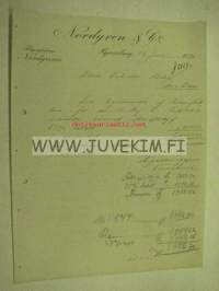 Nordgren &amp; Co, Pori 23.6.1890 -asiakirja