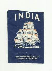 India tupakkaetiketti tuote-etiketti