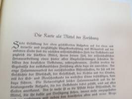 Volkskunde - Dem Atlas der deutschen Volkskunde zum Geleit -saksalisen kansatieteen / folkloristiikan alan kirja, jossa käydään läpi saksalaisuuden perusasioita