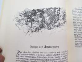 Volkskunde - Dem Atlas der deutschen Volkskunde zum Geleit -saksalisen kansatieteen / folkloristiikan alan kirja, jossa käydään läpi saksalaisuuden perusasioita