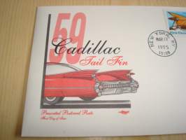 1959 Cadillac, 1995, USA, ensipäiväkuori, FDC, hieno ja harvinaisempi versio. Katso myös muut kohteeni, mm. noin 1 200 erilaista amerikkalaista ensipäiväkuorta