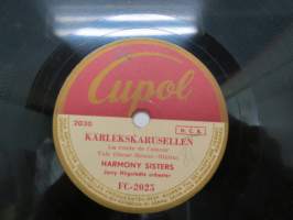 Cupol FC-2025 Harmony Sisters - En stjärna föll / Kärlekskarusellen -savikiekkoäänilevy - 78 rpm record