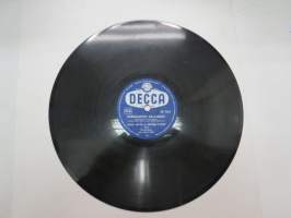 Decca SD 5362 Juha Eirto ja Metro-tytöt - Hernandon salaisuus / Metro-tytöt - Sininen hetki -savikiekkoäänilevy - 78 rpm record