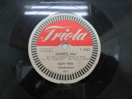 Triola T 4263 Olavi Virta - Zambesi foksi / Janne parka foksi -savikiekkoäänilevy, 78 rpm