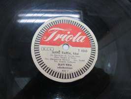 Triola T 4263 Olavi Virta - Zambesi foksi / Janne parka foksi -savikiekkoäänilevy, 78 rpm