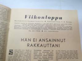 Viikonloppu 1958 nr 24 -ajanvietelehti -magazine