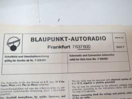 Blaupunkt-Autoradio Technische Daten und Funktionsbeschreibung... / Technical Data and Description - alkuperäisiä tehtaan asennusohjeita ja teknisiä tietoja