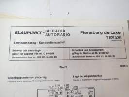 Blaupunkt-Autoradio Technische Daten und Funktionsbeschreibung... / Technical Data and Description - alkuperäisiä tehtaan asennusohjeita ja teknisiä tietoja