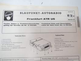 Blaupunkt-Autoradio Technische Daten und Funktionsbeschreibung... / Technical Data and Description - alkuperäisiä tehtaan asennusohjeita ja teknisiä tietoja