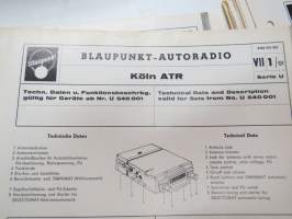 Blaupunkt-Autoradio Technische Daten und Funktionsbeschreibung... / Technical Data and Description - alkuperäisiä tehtaan asennusohjeita ja teknisiä tietoja