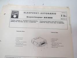 Blaupunkt-Autoradio Technische Daten und Funktionsbeschreibung... / Technical Data and Description - alkuperäisiä tehtaan asennusohjeita ja teknisiä tietoja