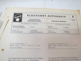 Blaupunkt-Autoradio Technische Daten und Funktionsbeschreibung... / Technical Data and Description - alkuperäisiä tehtaan asennusohjeita ja teknisiä tietoja