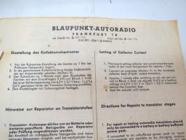 Blaupunkt-Autoradio Technische Daten und Funktionsbeschreibung... / Technical Data and Description - alkuperäisiä tehtaan asennusohjeita ja teknisiä tietoja