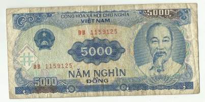 Vietnam 5 000  Dong 1991 -  seteli