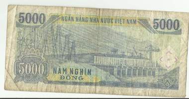 Vietnam 5 000  Dong 1991 -  seteli